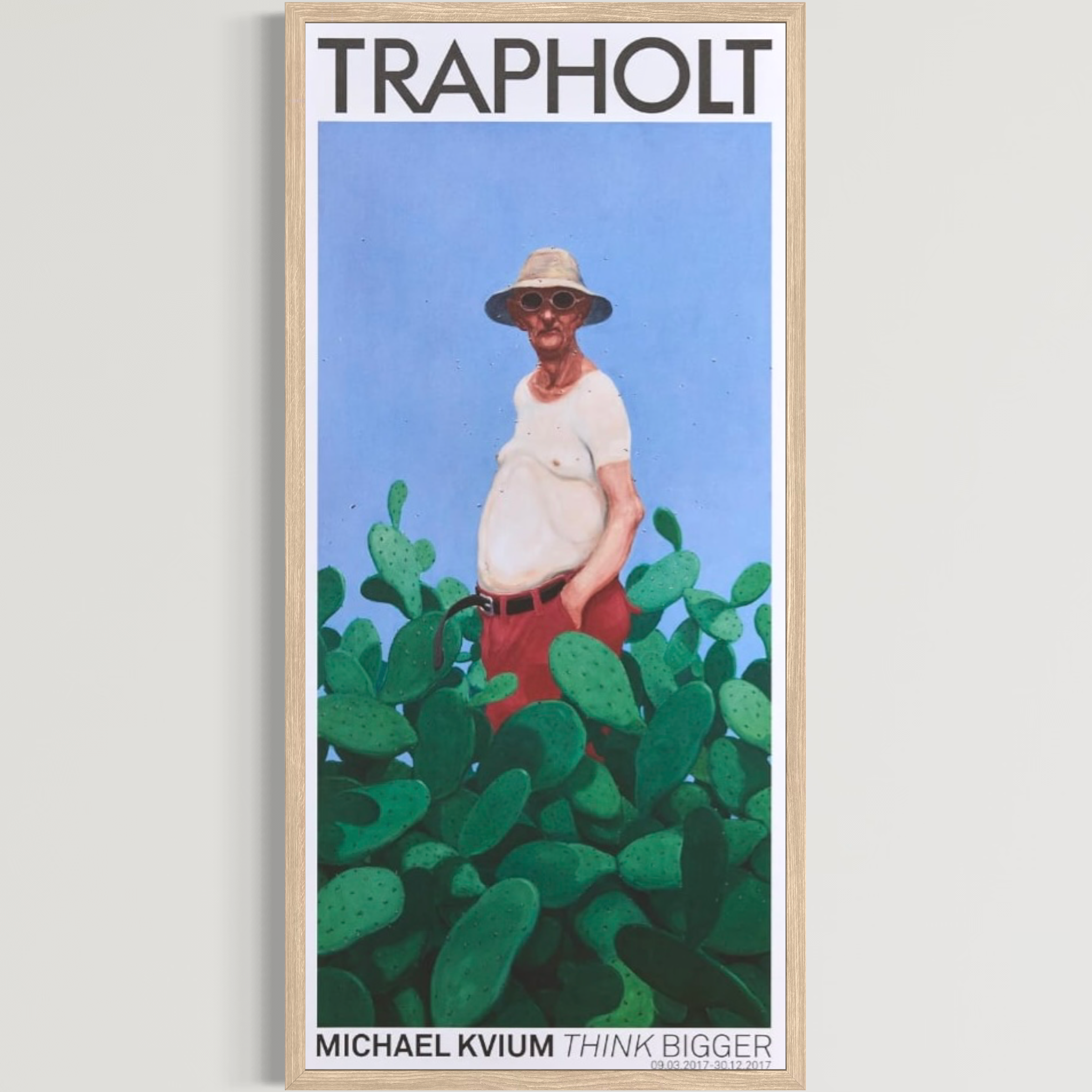 Michael Kvium - Frihed / The Tourist - Med indramning