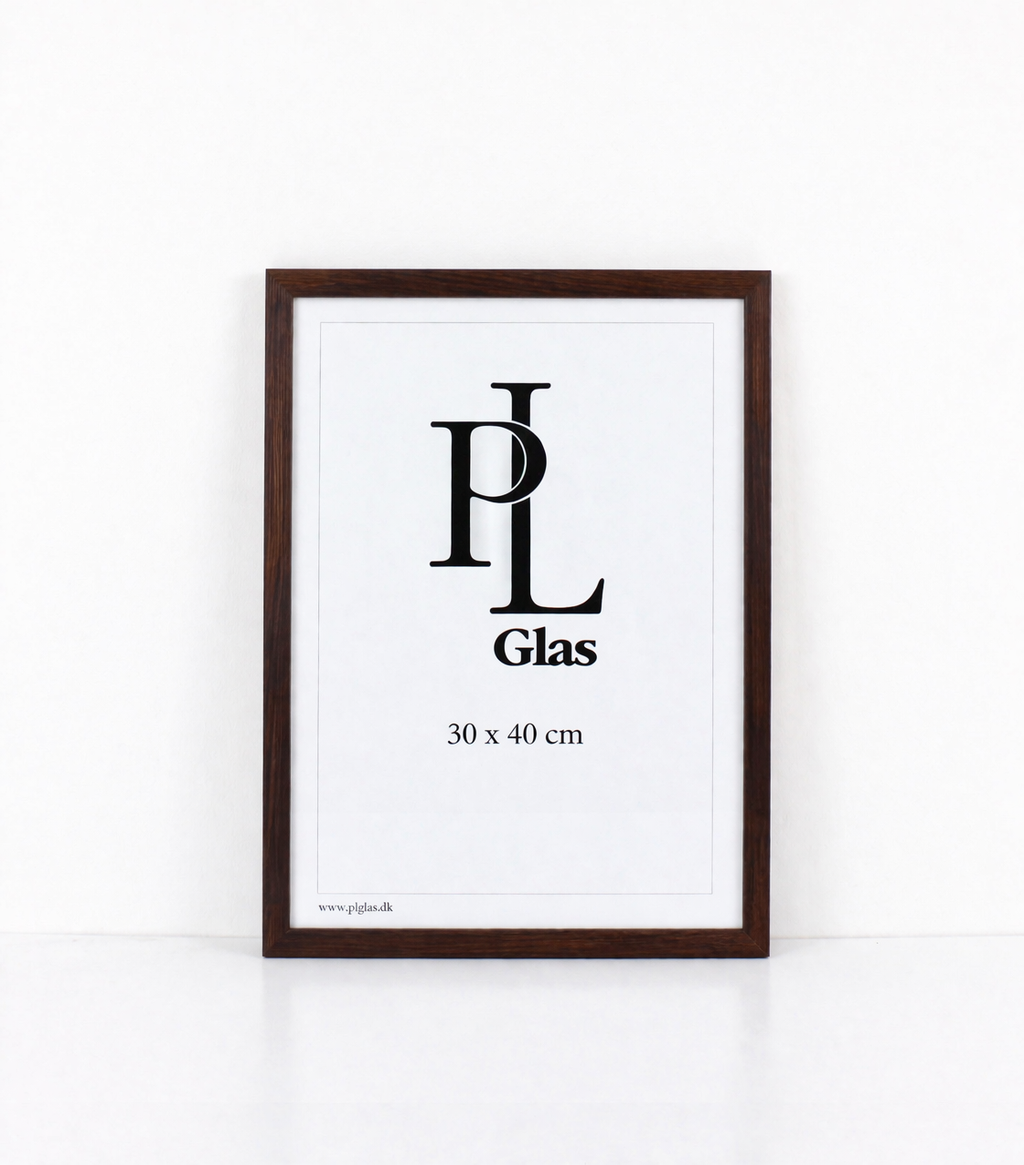 Brun træramme - PL glas