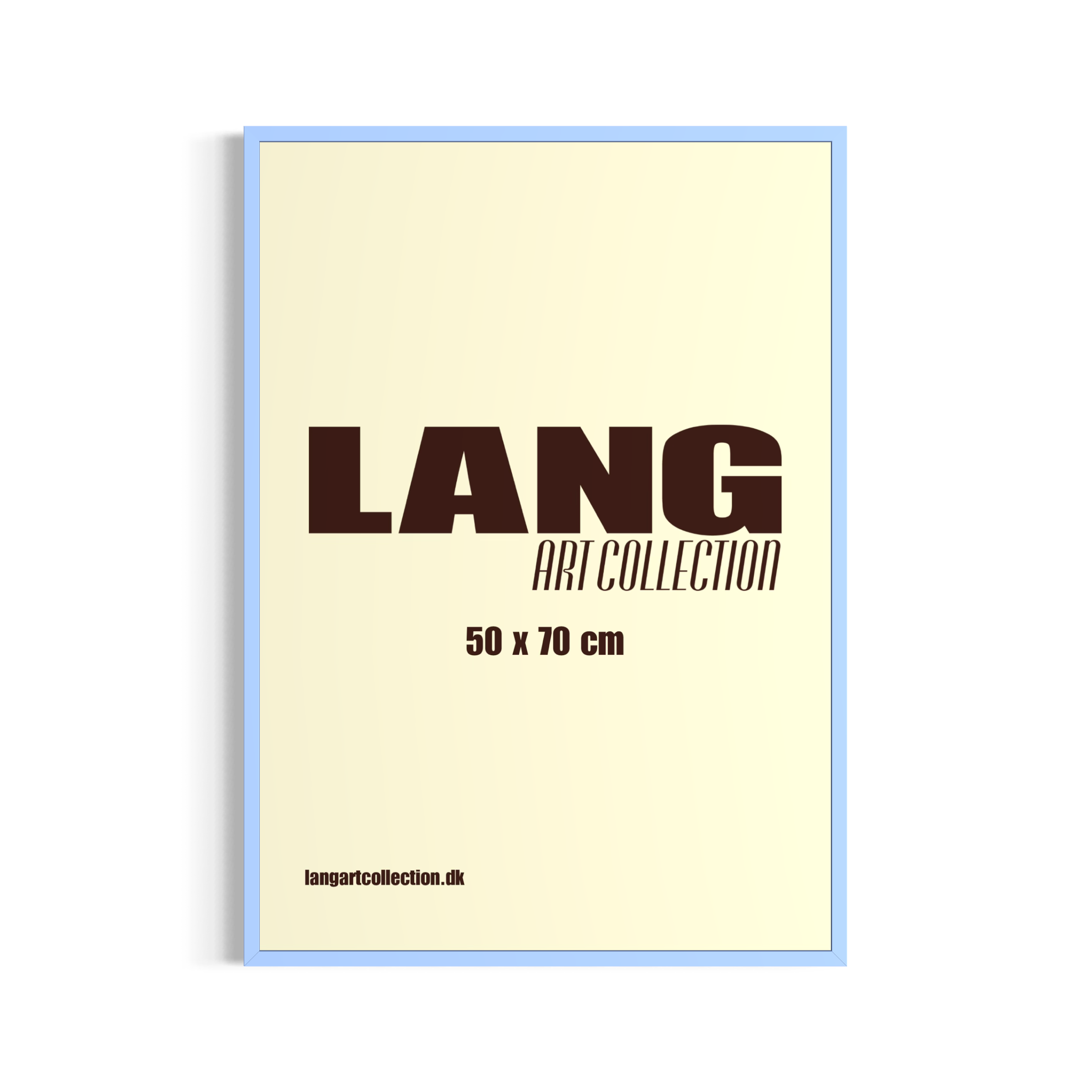 Lyseblå træramme - Lang Art Collection