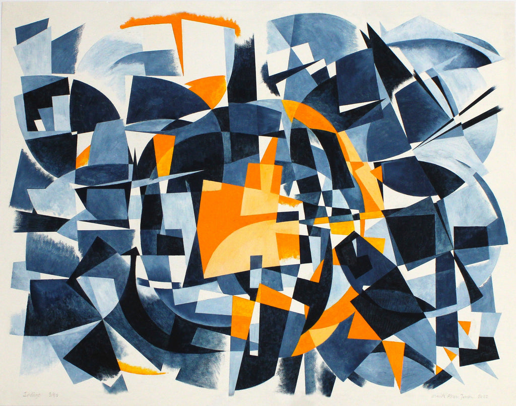 Merete Allen Jensen - Indigo - Med indramning