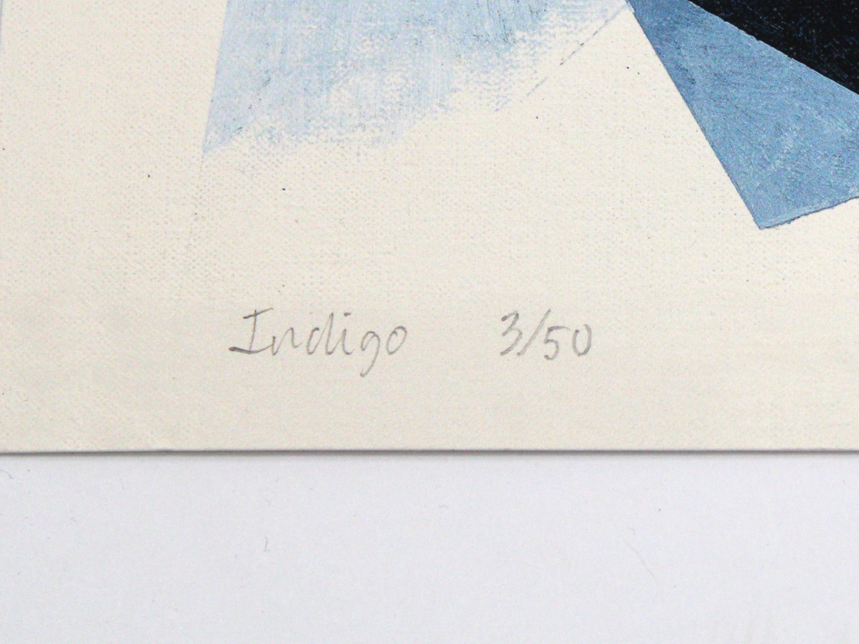Merete Allen Jensen - Indigo - Med indramning