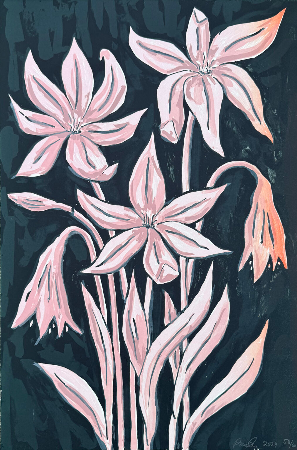 Rose Eken - Lillies - Med indramning
