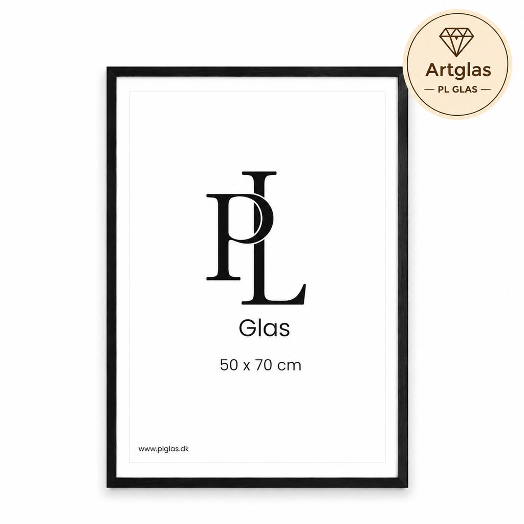 Sort træramme - Med artglas - PL glas