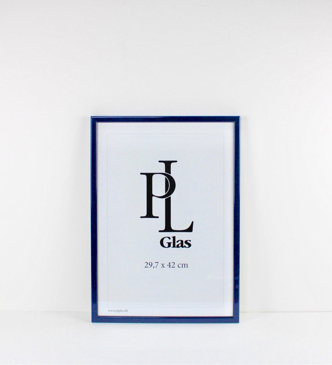 Blå lak træramme - PL glas