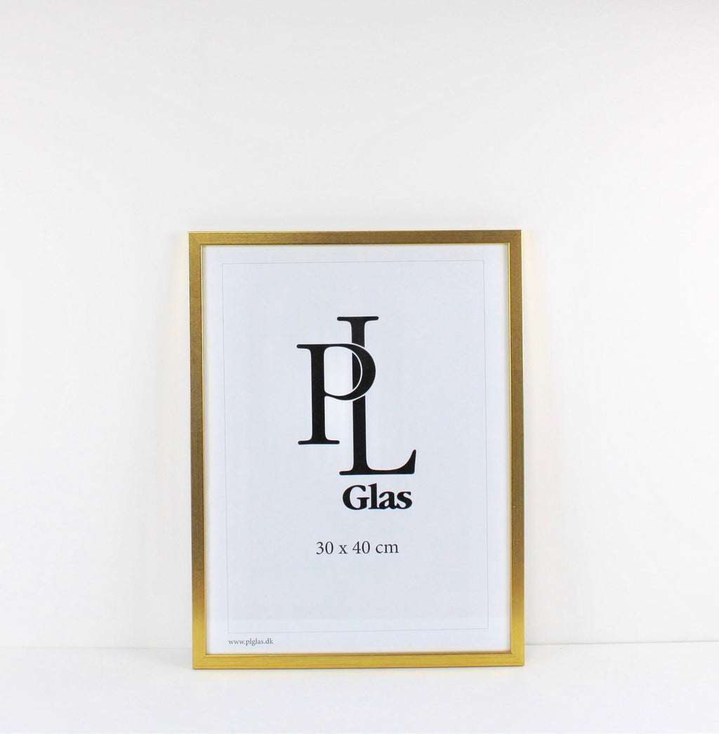 Guld træramme - PL glas