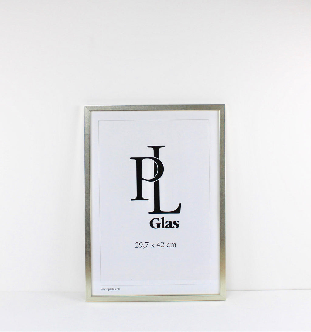 Sølv træramme - PL glas